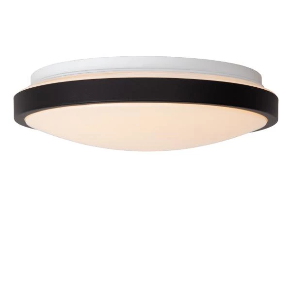 Lucide DASHER - Flush ceiling light Bathroom - Ø 29,3 cm - LED - 1x12W 2700K - IP44 - Motion Sensor - Black - detail 1